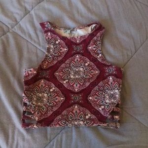 patterned tank crop top